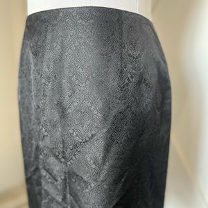 Ann Taylor black paisley pencil skirt